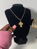 CHROME CROSS NECKLACE