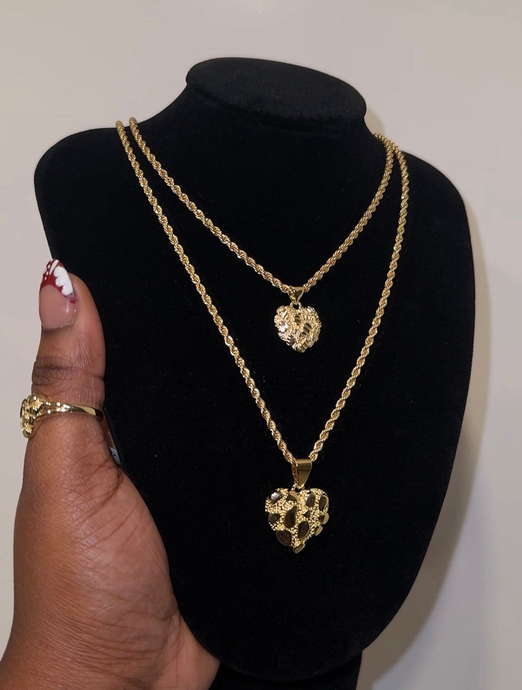 NUGGET HRT NECKLACE