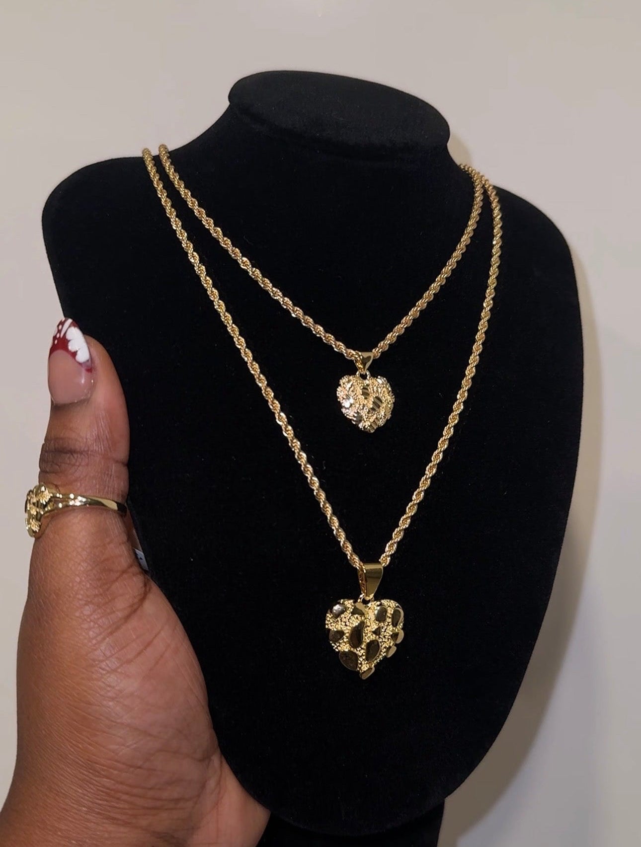 NUGGET HRT NECKLACE