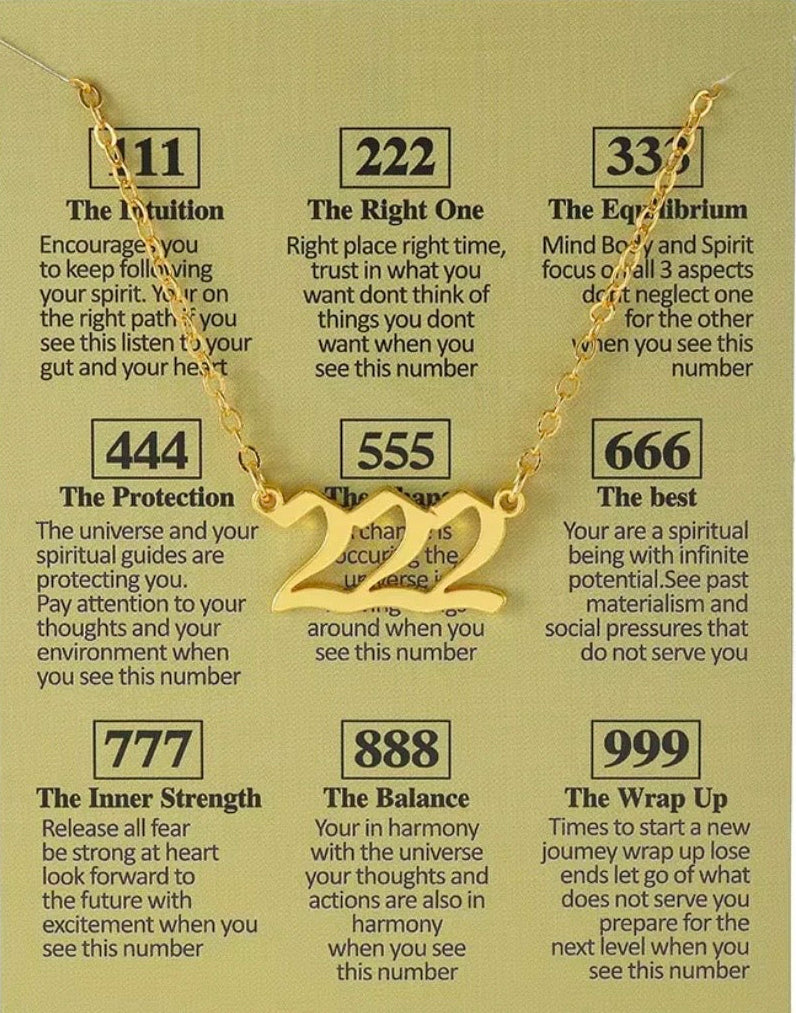 ANGEL NUMBER NECKLACE