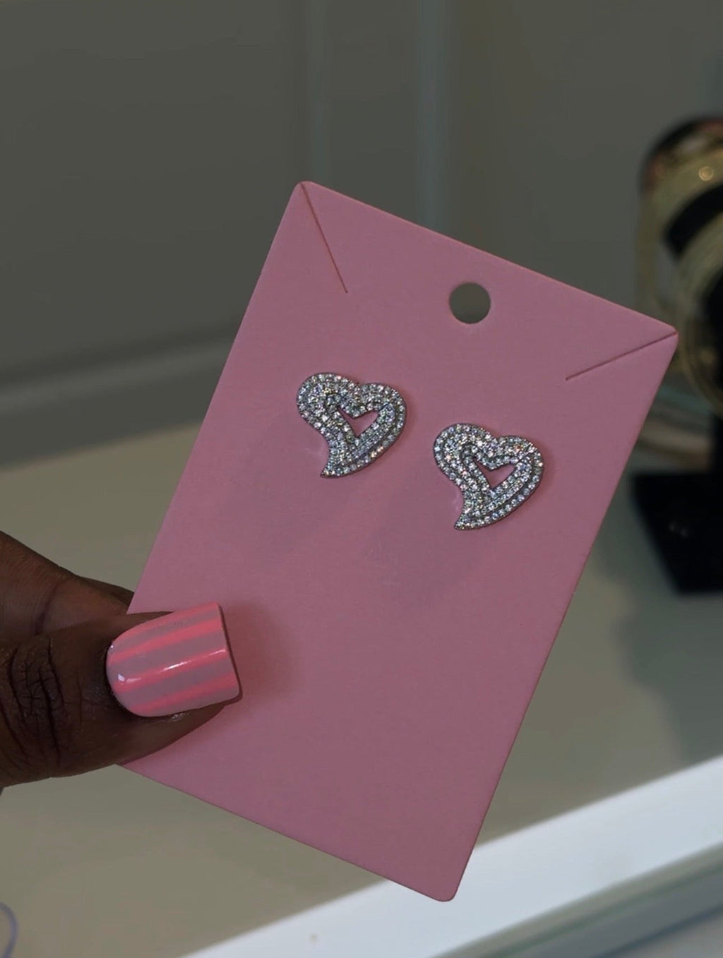 HEART ICE STUDS